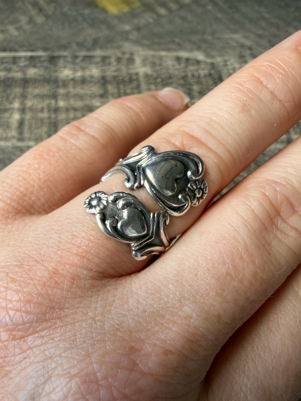 Vintage Avon Sterling Silver Heart Ring
